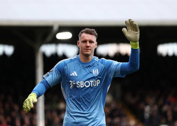 London, England, 24th January 2026. Bernd Leno of Fulham during the Fulham vs Brighton and Hove Albion Premier League match at Craven Cottage, London. Picture credit should read: David Klein Sportimage EDITORIAL USE ONLY. No use with unauthorised audio, video, data, fixture lists, club league logos or live services. Online in-match use limited to 120 images, no video emulation. No use in betting, games or single club league player publications. SPI_011_DK_FULHAM_BRIGHTON SPI-4482-0011