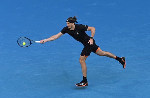 TENNIS AUSTRALIAN OPEN, Alexander Zverev of Germany in action during the Men™s 4th round match against Francisco Cerundolo of Argentina on day 8 of the 2026 Australian Open tennis tournament at Melbourne Park in Melbourne, Sunday, January 25, 2026. ( NO ARCHIVING MELBOURNE VICTORIA AUSTRALIA  Copyright: xJAMESxROSSx 20260125177082480272