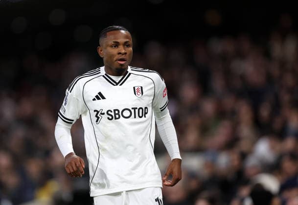 London, England, 24th January 2026. Samuel Chukwueze of Fulham during the Fulham vs Brighton and Hove Albion Premier League match at Craven Cottage, London. Picture credit should read: David Klein Sportimage EDITORIAL USE ONLY. No use with unauthorised audio, video, data, fixture lists, club league logos or live services. Online in-match use limited to 120 images, no video emulation. No use in betting, games or single club league player publications. SPI_037_DK_FULHAM_BRIGHTON SPI-4482-0029