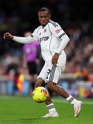 London, England, 24th January 2026. Samuel Chukwueze of Fulham during the Fulham vs Brighton and Hove Albion Premier League match at Craven Cottage, London. Picture credit should read: David Klein Sportimage EDITORIAL USE ONLY. No use with unauthorised audio, video, data, fixture lists, club league logos or live services. Online in-match use limited to 120 images, no video emulation. No use in betting, games or single club league player publications. SPI_038_DK_FULHAM_BRIGHTON SPI-4482-0030