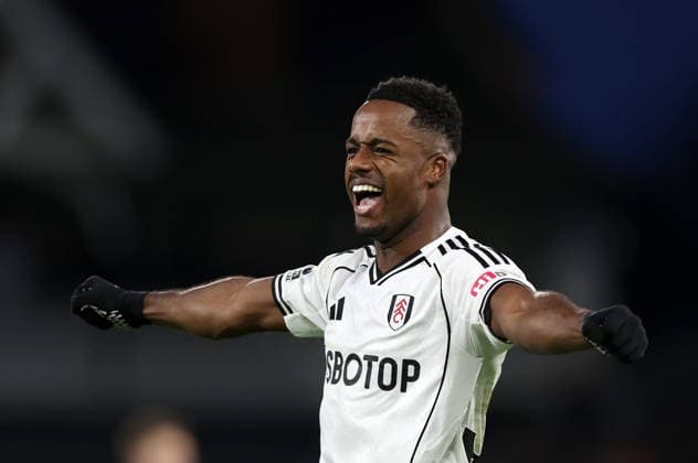 London, England, 24th January 2026. Ryan Sessegnon of Fulham celebrates at the final whistle during the Fulham vs Brighton and Hove Albion Premier League match at Craven Cottage, London. Picture credit should read: David Klein Sportimage EDITORIAL USE ONLY. No use with unauthorised audio, video, data, fixture lists, club league logos or live services. Online in-match use limited to 120 images, no video emulation. No use in betting, games or single club league player publications. SPI_042_DK_FULHAM_BRIGHTON SPI-4482-0034