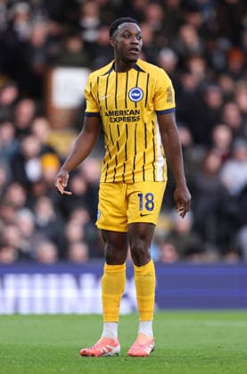 London, England, 24th January 2026. Danny Welbeck of Brighton during the Fulham vs Brighton and Hove Albion Premier League match at Craven Cottage, London. Picture credit should read: David Klein Sportimage EDITORIAL USE ONLY. No use with unauthorised audio, video, data, fixture lists, club league logos or live services. Online in-match use limited to 120 images, no video emulation. No use in betting, games or single club league player publications. SPI_075_DK_FULHAM_BRIGHTON SPI-4482-0067