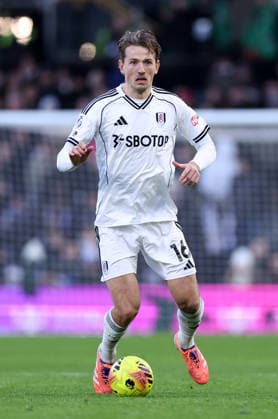 London, England, 24th January 2026. Sander Berge of Fulham during the Fulham vs Brighton and Hove Albion Premier League match at Craven Cottage, London. Picture credit should read: David Klein Sportimage EDITORIAL USE ONLY. No use with unauthorised audio, video, data, fixture lists, club league logos or live services. Online in-match use limited to 120 images, no video emulation. No use in betting, games or single club league player publications. SPI_080_DK_FULHAM_BRIGHTON SPI-4482-0072