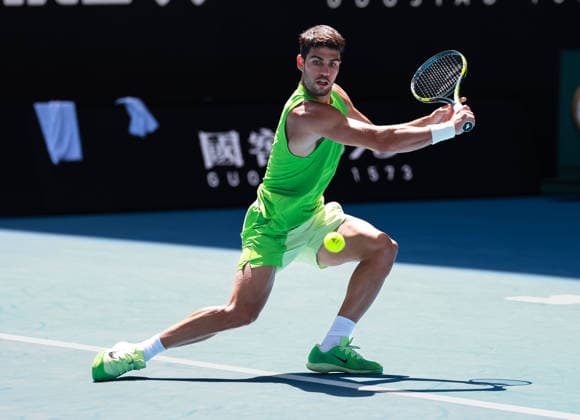 Carlos Alcaraz (ESP) Australian Open 2026, Melbourne Park, Melbourne, Victoria, Australia. Copyright: xJuergenxHasenkopfx