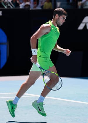 Carlos Alcaraz (ESP) Australian Open 2026, Melbourne Park, Melbourne, Victoria, Australia. Copyright: xJuergenxHasenkopfx