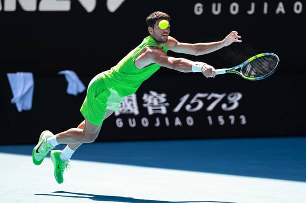 Carlos Alcaraz (ESP) Australian Open 2026, Melbourne Park, Melbourne, Victoria, Australia. Copyright: xJuergenxHasenkopfx