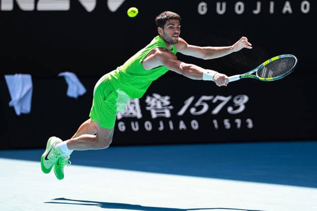 Carlos Alcaraz (ESP) Australian Open 2026, Melbourne Park, Melbourne, Victoria, Australia. Copyright: xJuergenxHasenkopfx