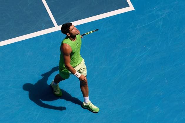 Carlos Alcaraz of Spain Australian Open tennis tournament, Day Eight, Melbourne Park, Australia - 25 Jan 2026Melbourne Melbourne Park Victoria (VIC) Australia  Copyright: xRachelxBach Shutterstockx 16380469an