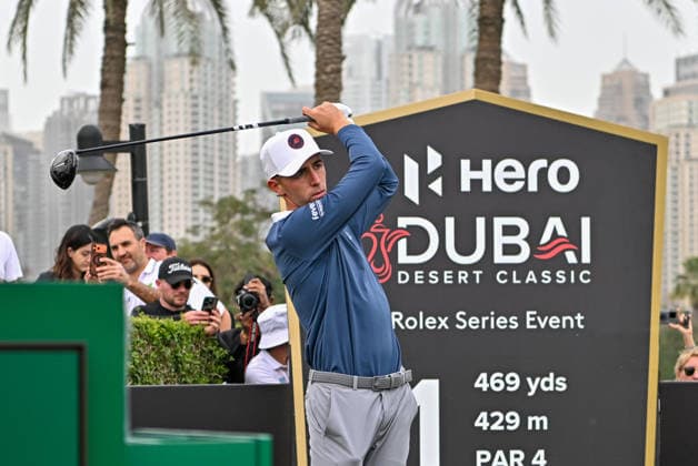 Hero Dubai Desert Classic 2026 in UAE DUBAI, UNITED ARAB EMIRATES - JANUARY 25: Spanish golfer David Puig competes in the fourth and final round of the Hero Dubai Desert Classic 2026 at Emirates Golf Club in Dubai, United Arab Emirates on January 25, 2026. Waleed Zein Anadolu Dubai United Arab Emirates. Editorial use only. Please get in touch for any other usage.  Copyright: x2026xAnadoluxWaleedxZeinx