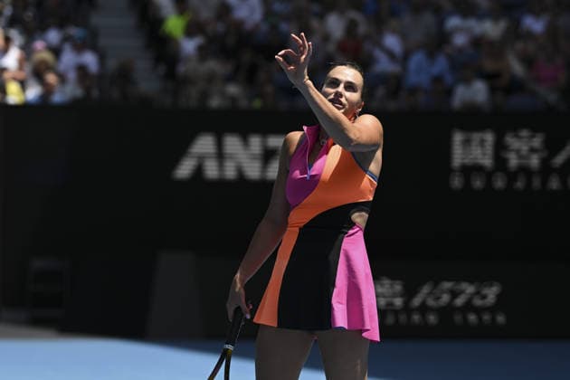 Australian Open 2026 MELBOURNE, AUSTRALIA - JANUARY 25: Aryna Sabalenka reaction after dropping a point to Victoria Mboko (CAN) (not seen) during round 4 at the Australian Open grand slam tennis tournament at Melbourne Park in Melbourne, Australia on January 25, 2026 Mark Avellino Anadolu Melbourne Australia. Editorial use only. Please get in touch for any other usage.  Copyright: x2026xAnadoluxMarkxAvellinox