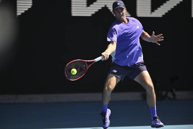 Australian Open 2026 MELBOURNE, AUSTRALIA - JANUARY 25: Tommy Paul of United States in action against Carlos Alcaraz of Spain (not seen) during round 4 at the Australian Open grand slam tennis tournament at Melbourne Park in Melbourne, Australia on January 25, 2026 Mark Avellino Anadolu Melbourne Australia. Editorial use only. Please get in touch for any other usage.  Copyright: x2026xAnadoluxMarkxAvellinox