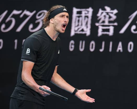 Alexander Zverev reagiert veraergert,Aerger, enttaeuscht,Enttaeuschung,Emotion, Australian Open 2026, Melbourne Park, Melbourne, Victoria, Australia. Copyright: xJuergenxHasenkopfx