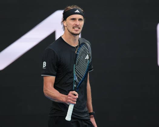 Alexander Zverev,jubelt nach dem Sieg, Australian Open 2026, Melbourne Park, Melbourne, Victoria, Australia. Copyright: xJuergenxHasenkopfx