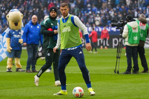 Deutschland: Fussball 2. Bundesliga, Saison 2025 26, 19. Spieltag - FC Schalke 04 vs 1. FC Kaiserslautern, 25.01.2026, Veltins Arena (Gelsenkirchen, Nordrhein-Westfalen) Edin DÅ¾eko, Edin Dzeko (FC Schalke 04, 10)