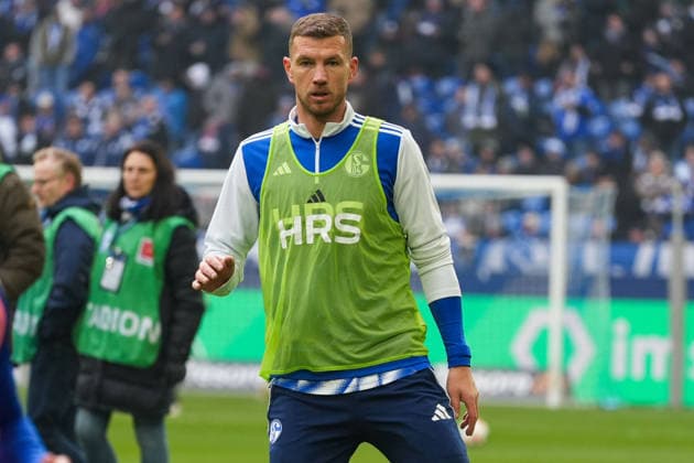 Deutschland: Fussball 2. Bundesliga, Saison 2025 26, 19. Spieltag - FC Schalke 04 vs 1. FC Kaiserslautern, 25.01.2026, Veltins Arena (Gelsenkirchen, Nordrhein-Westfalen) Edin DÅ¾eko, Edin Dzeko (FC Schalke 04, 10)