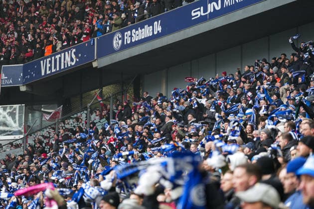 Deutschland: Fussball 2. Bundesliga, Saison 2025 26, 19. Spieltag - FC Schalke 04 vs 1. FC Kaiserslautern, 25.01.2026, Veltins Arena (Gelsenkirchen, Nordrhein-Westfalen) Fans FC Schalke 04