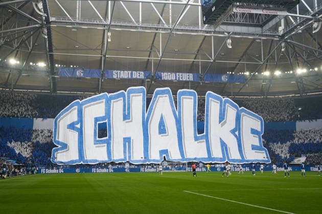 Deutschland: Fussball 2. Bundesliga, Saison 2025 26, 19. Spieltag - FC Schalke 04 vs 1. FC Kaiserslautern, 25.01.2026, Veltins Arena (Gelsenkirchen, Nordrhein-Westfalen) Choreo Fans FC Schalke 04