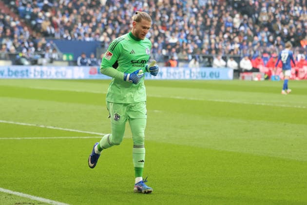 25.01.2026, xrekx, Fussball 2.Bundesliga, FC Schalke 04 - 1.FC Kaiserslautern v.l. Loris Karius (FC Schalke 04) (DFL DFB REGULATIONS PROHIBIT ANY USE OF PHOTOGRAPHS as IMAGE SEQUENCES and or QUASI-VIDEO) Gelsenkirchen
