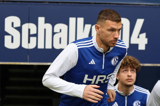 Edin Dzeko (FC Schalke 04) beim Spiel der 2. Bundesliga (Saison 2025 26) FC Schalke 04 - 1. FC Kaiserslautern - Copyright: Thomas Pakusch