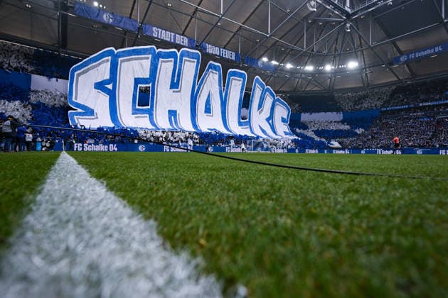 25.01.2026, Fussball, 2. Bundesliga, Saison 2025 2026, 19. Spieltag, FC Schalke 04 - 1. FC Kaiserslautern, Fanchoreo FC Schalke 04, xRHR-FOTO YYx
