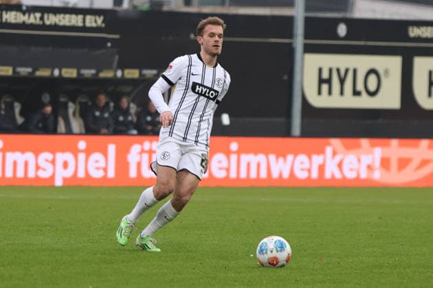 25.01.2026, Fussball, Herren, 2. Bundesliga, Saison 2025 2026, SV 07 Elversberg - VfL Bochum 1848, Tom Zimmerschied (SV 07 Elversberg) Elversberg Ursapharm-Arena an der Kaiserlinde Saarland Deutschland (DEU)