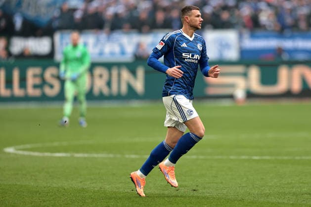 Edin Dzeko (FC Schalke 04) wird eigewechselt beim Spiel der 2. Bundesliga (Saison 2025 26) FC Schalke 04 - 1. FC Kaiserslautern - Copyright: Thomas Pakusch