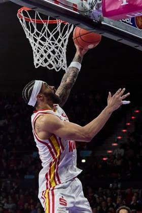 Deutsche Basketball Bundesliga (BBL), FC Bayern München Basketball vs Fitness First Würzburg Baskets, München FC Bayern Basketball, Würzburg Baskets Fitness First, Würzburg Baskets, 2026-01-25 in München (SAP Garden) MUENKAT David (Fitness First Würzburg Baskets Small Forward (SF) (Nr.55) (WUE55)) sportworld München SAP Garden Bayern Deutschland