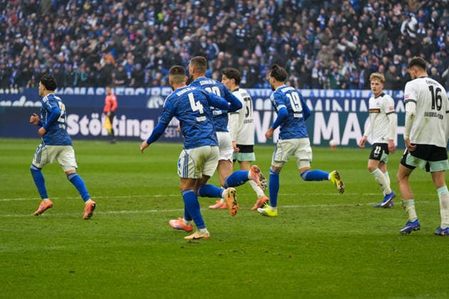 Deutschland: Fussball 2. Bundesliga, Saison 2025 26, 19. Spieltag - FC Schalke 04 vs 1. FC Kaiserslautern, 25.01.2026, Veltins Arena (Gelsenkirchen, Nordrhein-Westfalen) Jubel Torjubel Tor 1:2 durch Edin DÅ¾eko, Edin Dzeko (FC Schalke 04, 10)