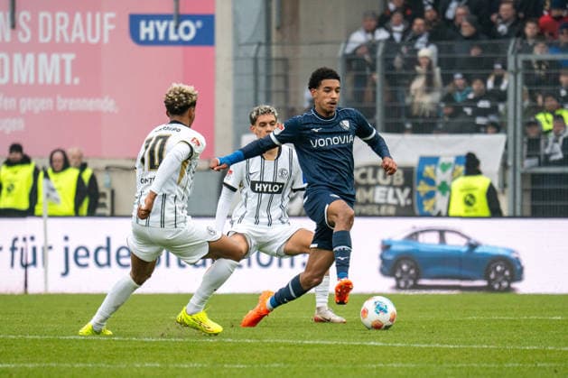 25.01.2026, xdaymx, Fussball 2.Bundesliga, SV Elversberg - VfL Bochum Francis Onyeka (Bochum) (DFL DFB REGULATIONS PROHIBIT ANY USE OF PHOTOGRAPHS as IMAGE SEQUENCES and or QUASI-VIDEO) Elversberg