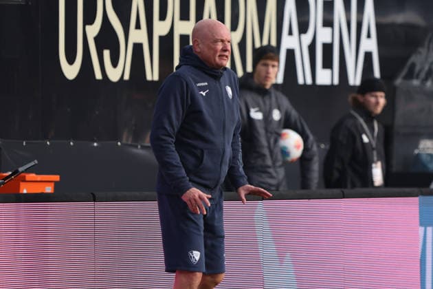 25.01.2026, Fussball, Herren, 2. Bundesliga, Saison 2025 2026, SV 07 Elversberg - VfL Bochum 1848, Trainer Uwe Rösler (VfL Bochum 1848) Elversberg Ursapharm-Arena an der Kaiserlinde Saarland Deutschland (DEU)