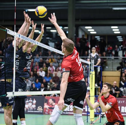 Volleyball 2. Bundesliga Saison 2025 2026 TV Rottenburg - TSV Muehldorf 24.01.2026 Timon Schippmann (Mitte, TV Rottenburg)