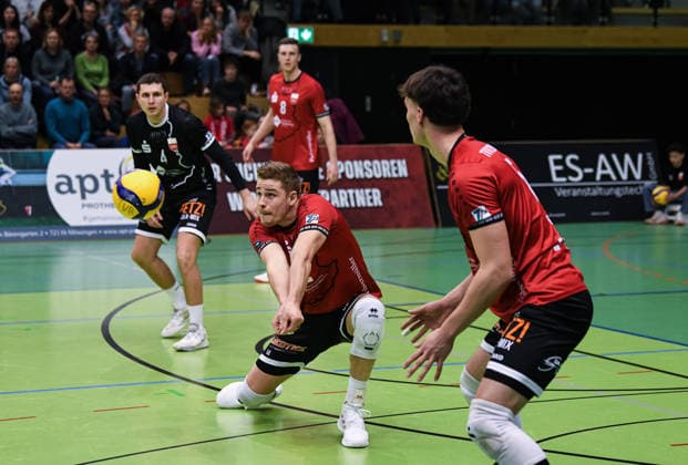 Volleyball 2. Bundesliga Saison 2025 2026 TV Rottenburg - TSV Muehldorf 24.01.2026 Timon Schippmann (Mitte, TV Rottenburg)