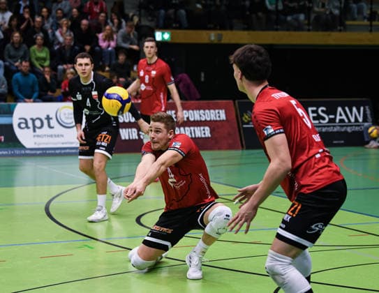 Volleyball 2. Bundesliga Saison 2025 2026 TV Rottenburg - TSV Muehldorf 24.01.2026 Timon Schippmann (Mitte, TV Rottenburg)