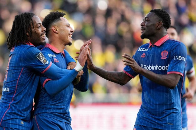 FC Nantes v OGC Nice - Ligue 1 McDonald s 2025 2026 99 Salis ABDUL SAMED (ogcn) - 11 Elye WAHI (ogcn) - 10 Sofiane DIOP (ogcn) during the Ligue 1 McDonald s match between Nantes and Nice at Stade de la Beaujoire on January 25, 2026 in Nantes, France. Nantes France  Copyright: xFEPx 776348259
