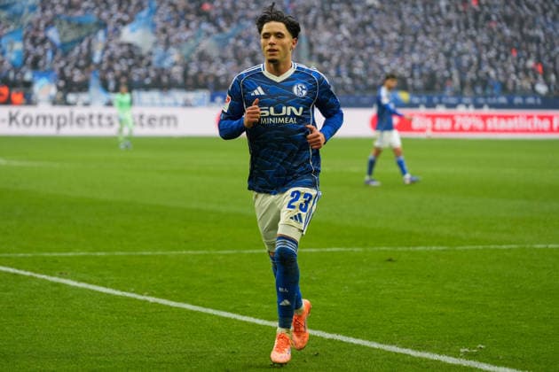 Deutschland: Fussball 2. Bundesliga, Saison 2025 26, 19. Spieltag - FC Schalke 04 vs 1. FC Kaiserslautern, 25.01.2026, Veltins Arena (Gelsenkirchen, Nordrhein-Westfalen) Soufiane El-Faouzi (FC Schalke 04, 23)