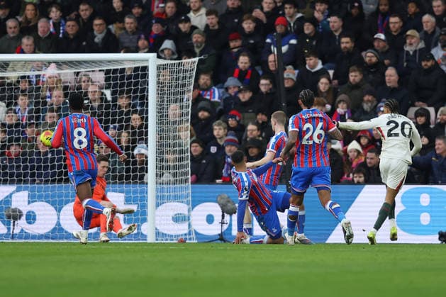 25th January 2026; Selhurst Park, Selhurst, London, England; Premier League Football, Crystal Palace versus Chelsea; Joao Pedro of Chelsea scores in the 50th minute for 0-2  KatiexChan