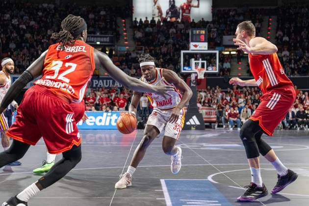 Charles Thompson 32 (Fitness First Wuerzburg Baskets), FC Bayern Basketball vs. Fitness First Wuerzburg Baskets, BBL, Hauptrunde, 25.01.2026 Muenchen Bayern Deutschland