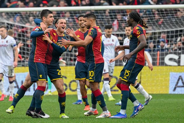 Genoa™s Ruslan Malinovskyi celebrates after scoring a goal for his team during the Serie A soccer match between Genoa and Bologna at the Luigi Ferraris Stadium in Genoa, Italy - Sunday, January 25, 2026. - Soccer .  Copyright: xTanoxPecoraro LaPressex