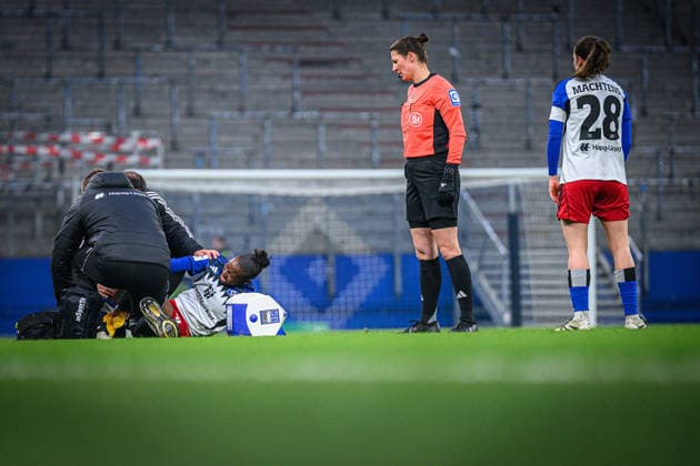 Fußball I Frauen I Saison 2025-2026 I Bundesliga I 15. Spieltag I Hamburger SV - SGS Essen I 25.01.2026 Magou DoucourÃ (2, Hamburger SV) Hamburg Volksparkstadion Hamburg Deutschland Copyright: xLobecax xHenningxRohlfsx