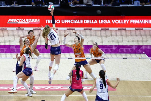 VOLLEY - Coppa Italia Femminile - Final - Prosecco Doc Imoco Conegliano vs Savino del Bene Scandicci Camilla Weitzel (Scandicci) during Coppa Italia Frecciarossa Final 2026 match between Prosecco Doc Imoco Conegliano and Savino Del Bene Scandicci at Inalpi Arena, Torino, Italy on January 25, 2026 during Final - Prosecco Doc Imoco Conegliano vs Savino del Bene Scandicci, Volleyball Italian Women Cup match in Turin, Italy, January 25 2026 Turin Italy  Copyright: xIPAxSport ABACAx