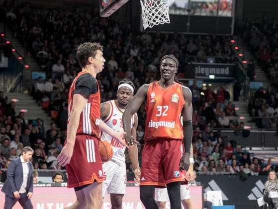 Deutschland: Basketball, Basketball-Bundesliga (BBL) 2025 26, 17. Spieltag - FC Bayern Basketball vs Fitness First Wuerzburg Baskets - BMW Park (Muenchen): Wenyen Gabriel (FC Bayern Muenchen, 32) Copyright: xChristopherxRupprechtx
