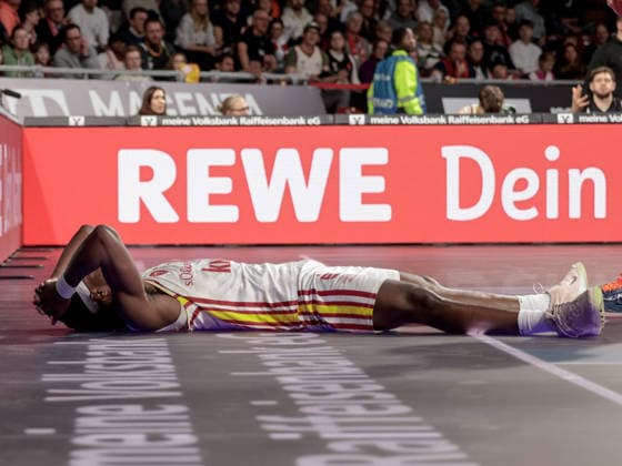 Deutschland: Basketball, Basketball-Bundesliga (BBL) 2025 26, 17. Spieltag - FC Bayern Basketball vs Fitness First Wuerzburg Baskets - BMW Park (Muenchen): Charles Thompson (Fitness First Wuerzburg Baskets, 32) Copyright: xChristopherxRupprechtx