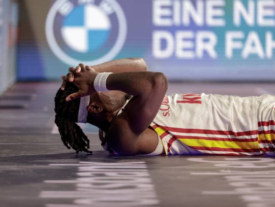 Deutschland: Basketball, Basketball-Bundesliga (BBL) 2025 26, 17. Spieltag - FC Bayern Basketball vs Fitness First Wuerzburg Baskets - BMW Park (Muenchen): Charles Thompson (Fitness First Wuerzburg Baskets, 32) Copyright: xChristopherxRupprechtx