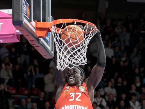 Deutschland: Basketball, Basketball-Bundesliga (BBL) 2025 26, 17. Spieltag - FC Bayern Basketball vs Fitness First Wuerzburg Baskets - BMW Park (Muenchen): Wenyen Gabriel (FC Bayern Muenchen, 32) Copyright: xChristopherxRupprechtx