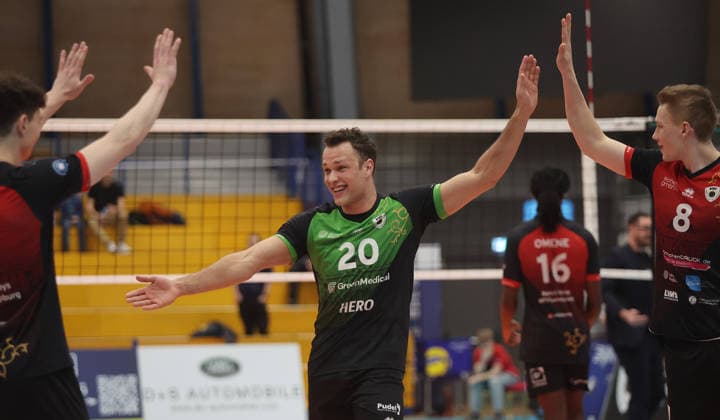 Ludwigsburg , 1. Bundesliga Volleyball Barock Volleys MTV Ludwigsburg vs. WWK Volleys Herrsching , Jeffrey Klok ( Barockvolleys )