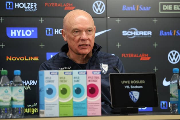 25.01.2026, Fussball, Herren, 2. Bundesliga, Saison 2025 2026, SV 07 Elversberg - VfL Bochum 1848, Trainer Uwe Rösler (VfL Bochum 1848) Elversberg Ursapharm-Arena an der Kaiserlinde Saarland Deutschland (DEU)