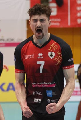 Ludwigsburg , 1. Bundesliga Volleyball Barock Volleys MTV Ludwigsburg vs. WWK Volleys Herrsching , Tim Köpfli ( Barockvolleys )