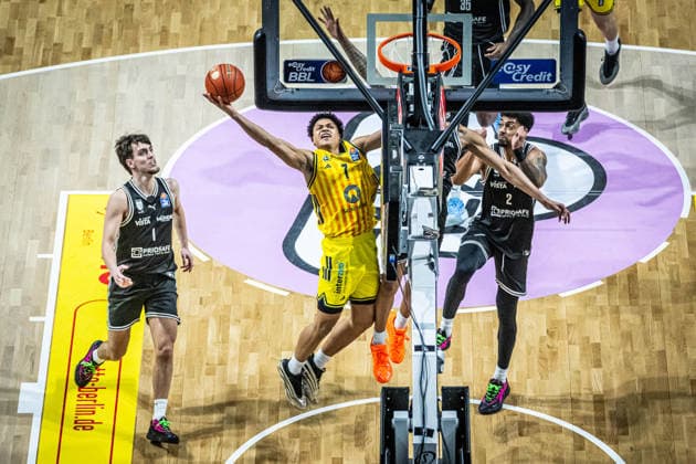 Basketball Berlin 25.01.2026 Saison 2025 2026 EasyCredit BBL 1. Bundesliga Männer, Herren Alba Berlin - BMA365 Bamberg Baskets Jack Kayil (Alba Berlin, No.07)