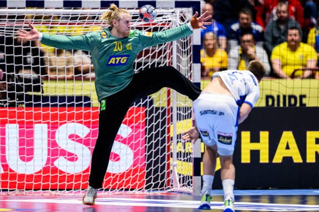 260125 Goalkeeper Mikael Appelgren of Sweden during the EHF European Handball Championship main round match between Iceland and Sweden on January 25, 2026 in Malmö. Photo: Petter Arvidson BILDBYRAN kod PA PA1138 handball handboll handball handbolls-em 2026 island iceland sverige sweden ehf european handball championship bbeng Copyright: PETTERxARVIDSON BB260125PA074