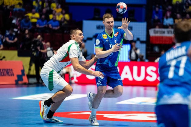 Slovenia v Hungary, EHF EURO 2026, Malmo, Sweden Malmo, Sweden. 25th of January, 2026. Kristjan Horzen (27) of Slovenia seen during the mens EHF Euro 2026 match between Slovenia and Hungary at Malmo Arena in Malmo. Sweden, Malmo, Malmö Arena  Copyright: xGonzalesxPhoto TobiasxJorgensenx